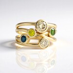 Anello in oro con Diamante Cioccolato I2 (SUHANA)