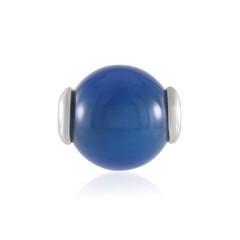 Zilveren hanger met een Blauwe agaat