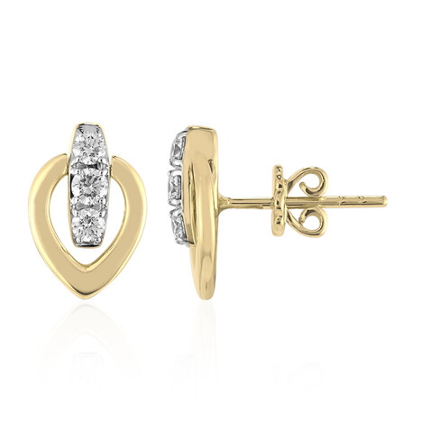 Gouden oorbellen met IF Diamanten (D) (Annette)