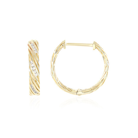 Pendientes en oro con I1 (I) Diamante (Ornaments by de Melo)