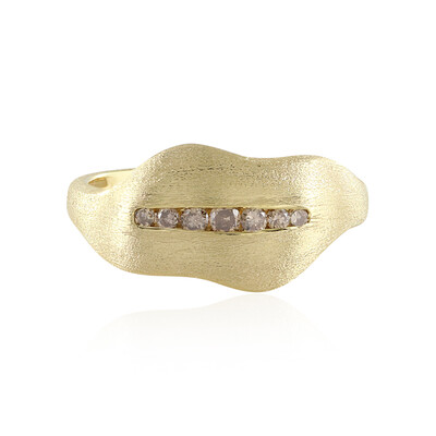 Anello in argento con Diamante Champagne I2