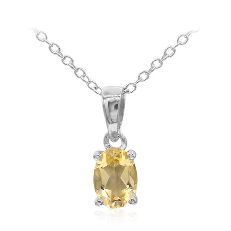 Citrin-Silberhalskette