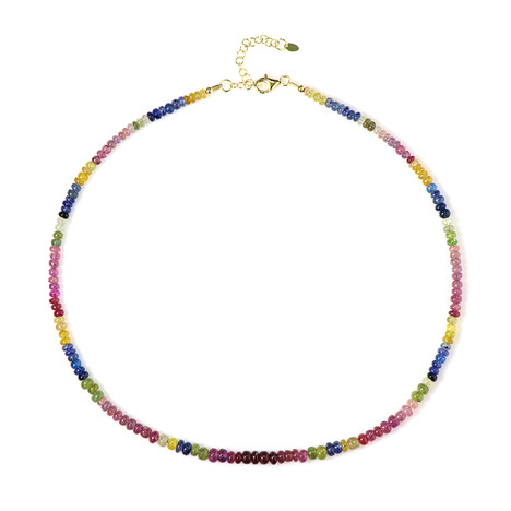 Madagaskar-Saphir-Silberhalskette