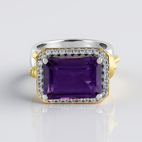 Anello in argento con Ametista (Gems en Vogue)
