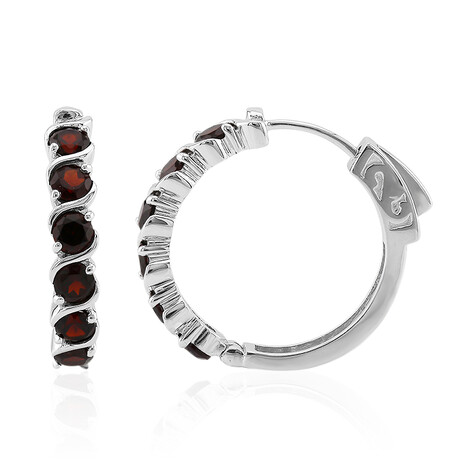 Boucles d'oreilles en argent et Grenat