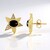 Pendientes en plata con Zafiro estrella negra (de Melo Essence)