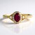Bague en or et Rubis AAA du Mozambique (CIRARI)