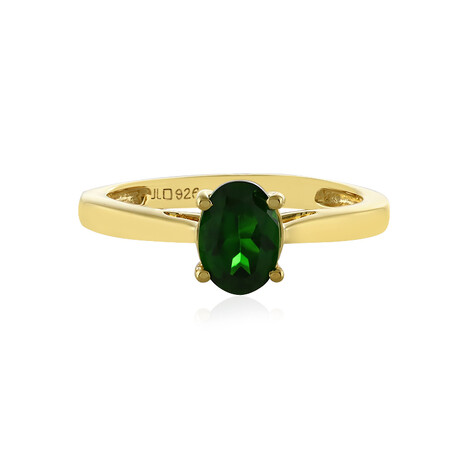 Anello in argento con Diopside Russo