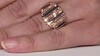 Zilveren ring met I1 Argyle-Rose de France diamanten (Annette)
