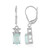 Pendientes en plata con Calcedonia agua