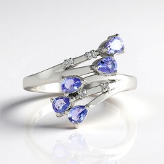 Anello in argento con Tanzanite