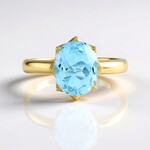 Anello in argento con Topazio Blu Cielo