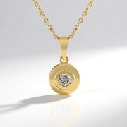 Collar en plata con Diamante chocolate I2