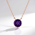 Collana in argento con Ametista (Adela Silber)