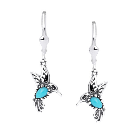 Sleeping Beauty Turquoise Silver Earrings (Desert Chic)