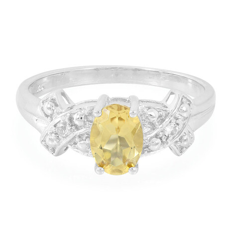 Anello in argento con Quarzo Champagne