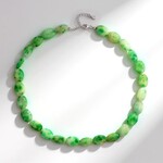 Collana in argento con Quarzo Verde Foresta