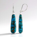 Orecchini in argento con Turchese Ramato Blu
