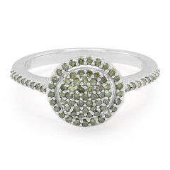Anello placcato in platino con Diamante Fancy