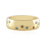 Anello in argento con Diamante Blu I2