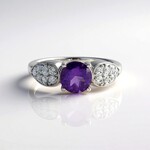 Anello in argento con Ametista Uruguay