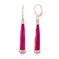 Orecchini in argento con Calcedonio Rosso