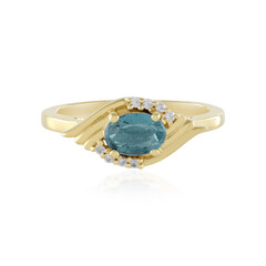 Bague en argent et Kyanite bleu pétrole