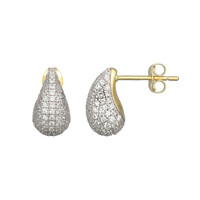 Boucles d'oreilles en argent et Zircon (Adela Silber)