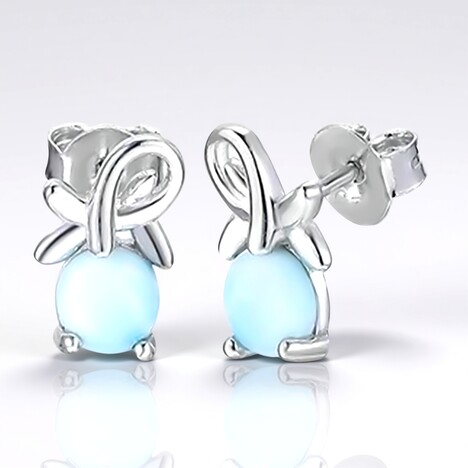 Orecchini in argento con Larimar