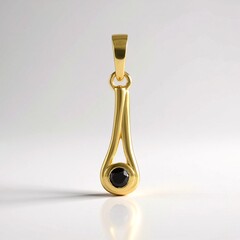 Ciondolo in argento con Diamante Nero