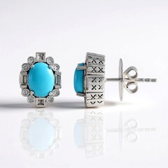 Orecchini in argento con Turchese Sleeping Beauty