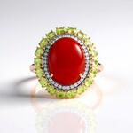Anello in argento con Corniola (Adela Silber)