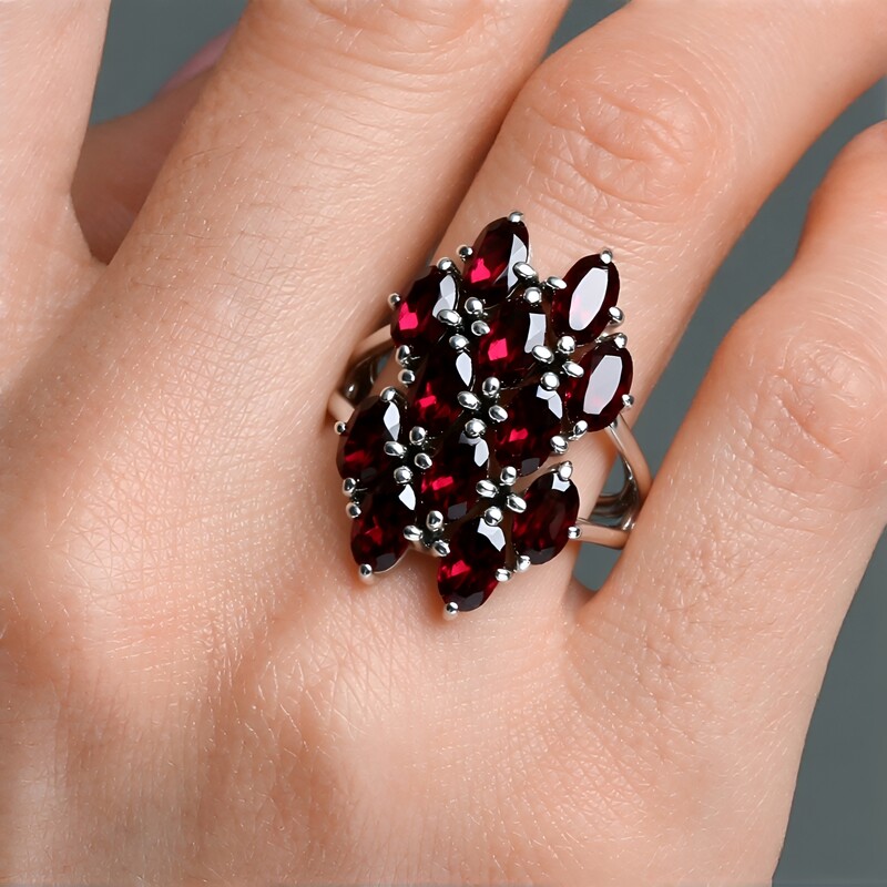 Pinkfarbener Zirkon-Silberring