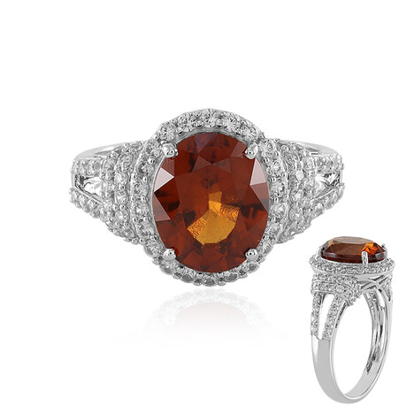 Anillo en oro con Granate Hesonita