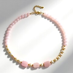 Collana in argento con Quarzo Rosa