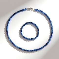 Parure in argento con Cianite del Nepal