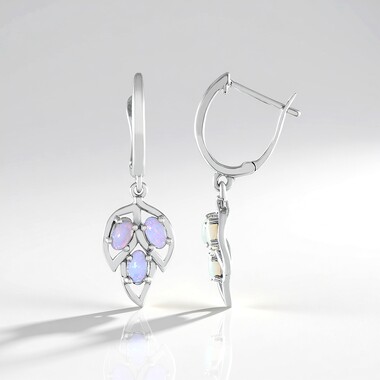 Pendientes en plata con Ópalo de Australia