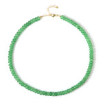 Green Quartz Silver Necklace