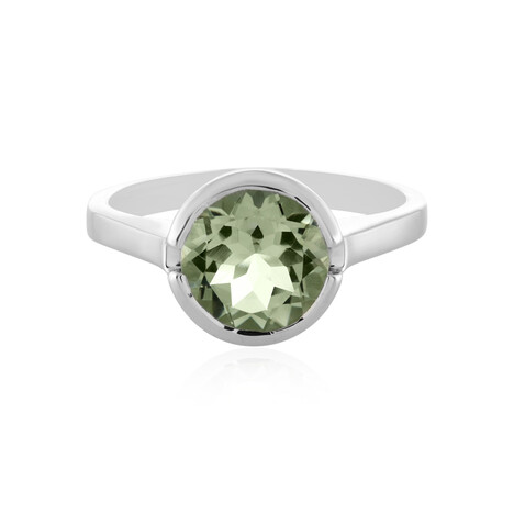 Anello in argento con Ametista Verde