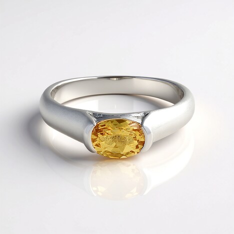 Anello in argento con Berillo Giallo