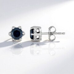 Orecchini in oro con Diamante Blu I2
