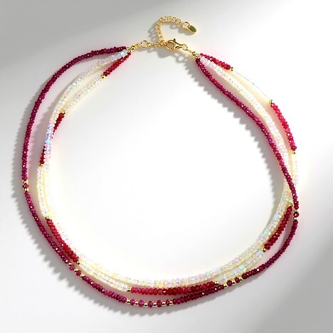 Collana in argento con Rubino Mozambico (Riya)