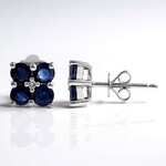 Orecchini in oro con Zaffiro Ceylon Blu