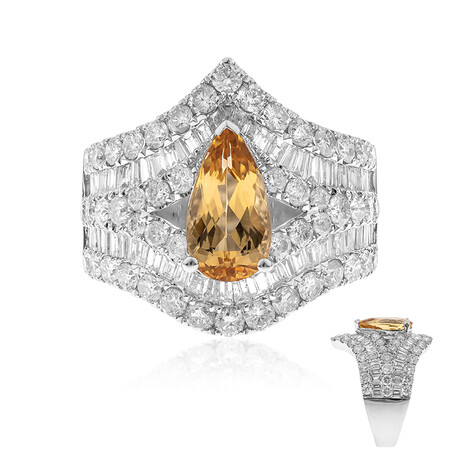 Anillo en oro con Topacio imperial AAA (AMAYANI)