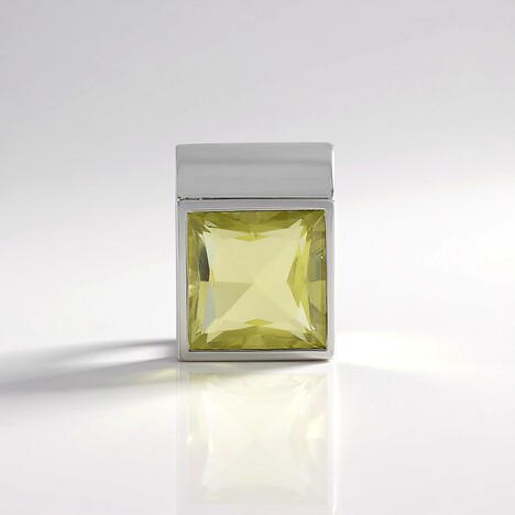 Ciondolo in argento con Quarzo Limone (MONOSONO COLLECTION)