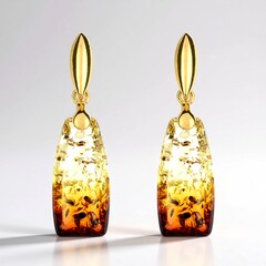 Orecchini in argento con Ambra Sunrise Baltica