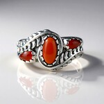 Bague en argent et Onyx rouge (Desert Chic)