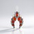 Ciondolo in argento con Onice Rossa (Desert Chic)