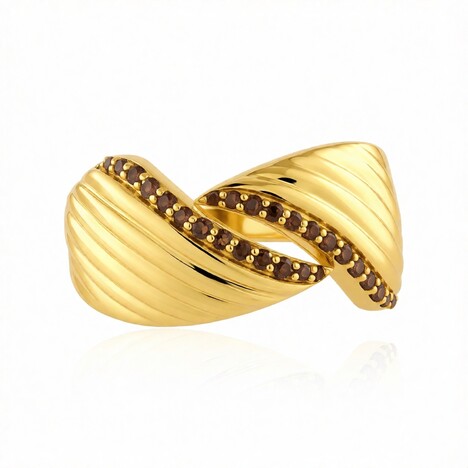 Anillo en plata con Diamante champán I2 (de Melo Essence)