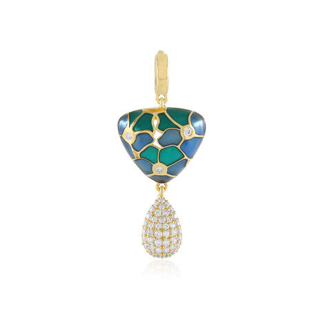 Pendentif en argent et Zircon (Adela Silber)